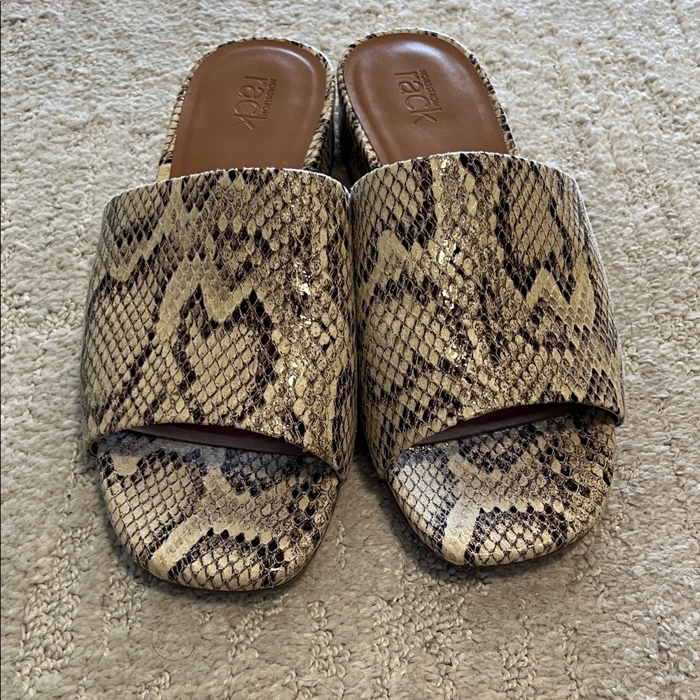 Nordstrom Snakeskin Pattern Mules